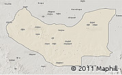 Shaded Relief 3D Map of Damboa, semi-desaturated