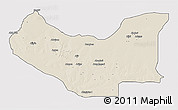Shaded Relief 3D Map of Damboa, single color outside