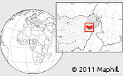 Blank Location Map of Damboa, highlighted parent region