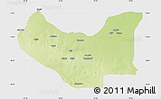 Physical Map of Damboa, single color outside