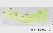 Physical Panoramic Map of Damboa, lighten, desaturated