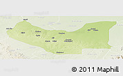 Physical Panoramic Map of Damboa, lighten