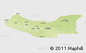Physical Panoramic Map of Damboa, single color outside