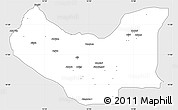 Silver Style Simple Map of Damboa, single color outside