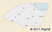 Classic Style 3D Map of Monguno, single color outside