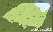 Physical 3D Map of Monguno, darken