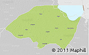 Physical 3D Map of Monguno, lighten, desaturated