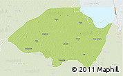 Physical 3D Map of Monguno, lighten