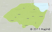 Physical 3D Map of Monguno, lighten, semi-desaturated
