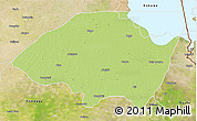 Physical 3D Map of Monguno, satellite outside