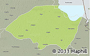 Physical 3D Map of Monguno, semi-desaturated