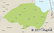 Physical 3D Map of Monguno, shaded relief outside
