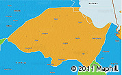 Political 3D Map of Monguno