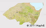 Satellite 3D Map of Monguno, cropped outside