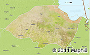 Satellite 3D Map of Monguno, physical outside