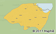 Savanna Style 3D Map of Monguno, single color outside