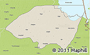 Shaded Relief 3D Map of Monguno, physical outside
