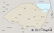 Shaded Relief 3D Map of Monguno, semi-desaturated