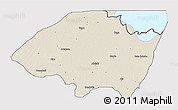Shaded Relief 3D Map of Monguno, single color outside