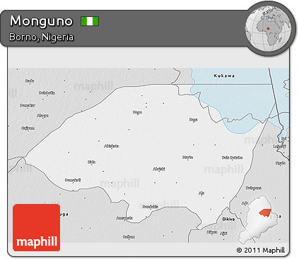 Silver Style 3D Map of Monguno