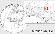 Blank Location Map of Monguno, within the entire country
