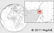 Blank Location Map of Monguno, highlighted country