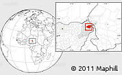 Blank Location Map of Monguno, highlighted parent region