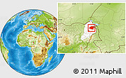 Physical Location Map of Monguno, highlighted parent region