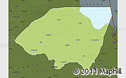 Physical Map of Monguno, darken