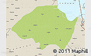 Physical Map of Monguno, shaded relief outside