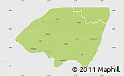Physical Map of Monguno, single color outside