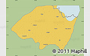 Savanna Style Map of Monguno, single color outside