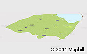 Physical Panoramic Map of Monguno, cropped outside