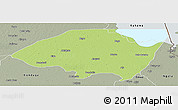 Physical Panoramic Map of Monguno, semi-desaturated