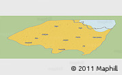 Savanna Style Panoramic Map of Monguno, single color outside