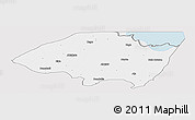 Silver Style Panoramic Map of Monguno, single color outside