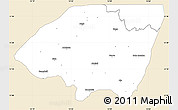 Classic Style Simple Map of Monguno, single color outside