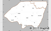 Gray Simple Map of Monguno, cropped outside