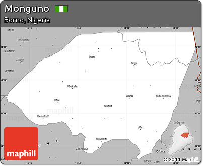 Gray Simple Map of Monguno