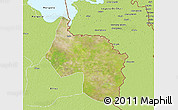 Satellite 3D Map of Ngala, physical outside