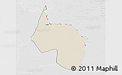 Shaded Relief 3D Map of Ngala, lighten, desaturated
