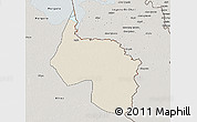 Shaded Relief 3D Map of Ngala, semi-desaturated
