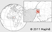 Blank Location Map of Ngala, highlighted country