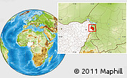Physical Location Map of Ngala, highlighted country