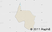 Shaded Relief Map of Ngala, single color outside