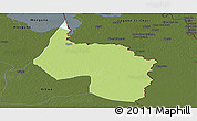 Physical Panoramic Map of Ngala, darken
