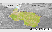 Satellite Panoramic Map of Ngala, desaturated