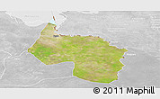 Satellite Panoramic Map of Ngala, lighten, desaturated
