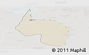 Shaded Relief Panoramic Map of Ngala, lighten, semi-desaturated