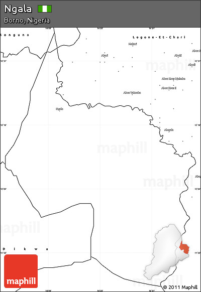 Blank Simple Map of Ngala